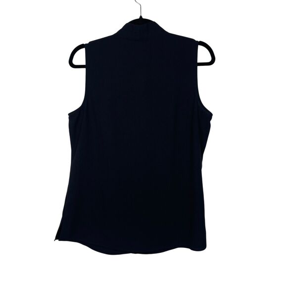 Soft Surroundings Blouse Womens Medium Pleated V Neck Sleeveless Top Work Office - Picture 6 of 6
